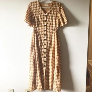 Roolee plaid midi fall dress